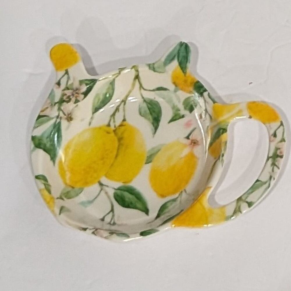 The Leonardo Collection Lemon Grove Teapot Melamine Tea Bag Tidy Spoon Rest